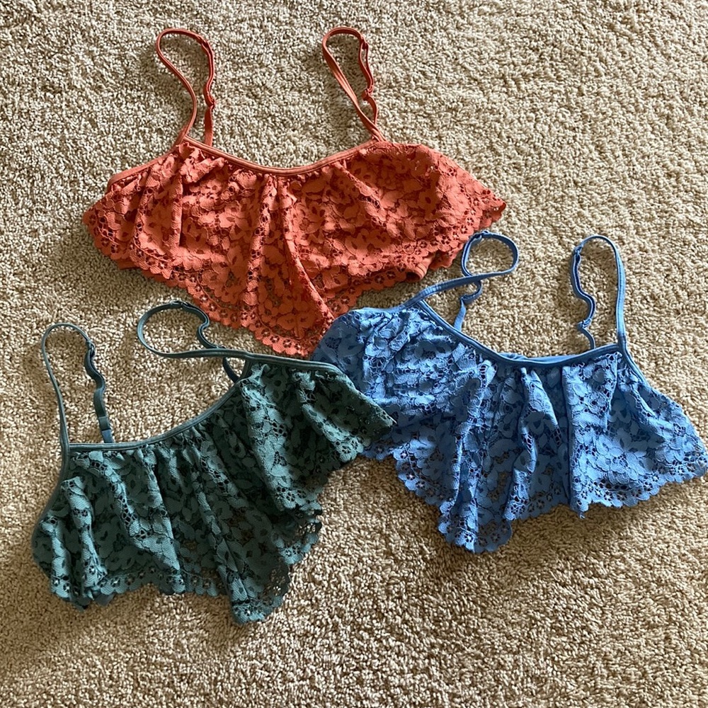 Victoria’s Secret body by Victoria bralette bundle of 3 - blue, green, orange